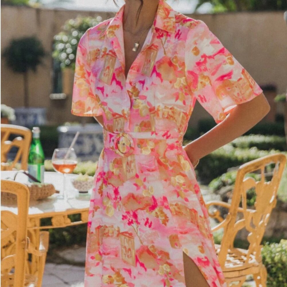 PETAL & PUP x RUNAWAY Arianna Maxi Dress Pink Scenic NYT